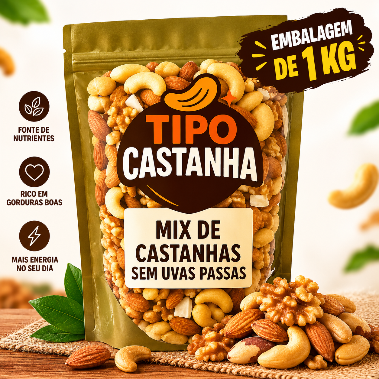 Mix de Castanhas Nobre — 1 Pacote