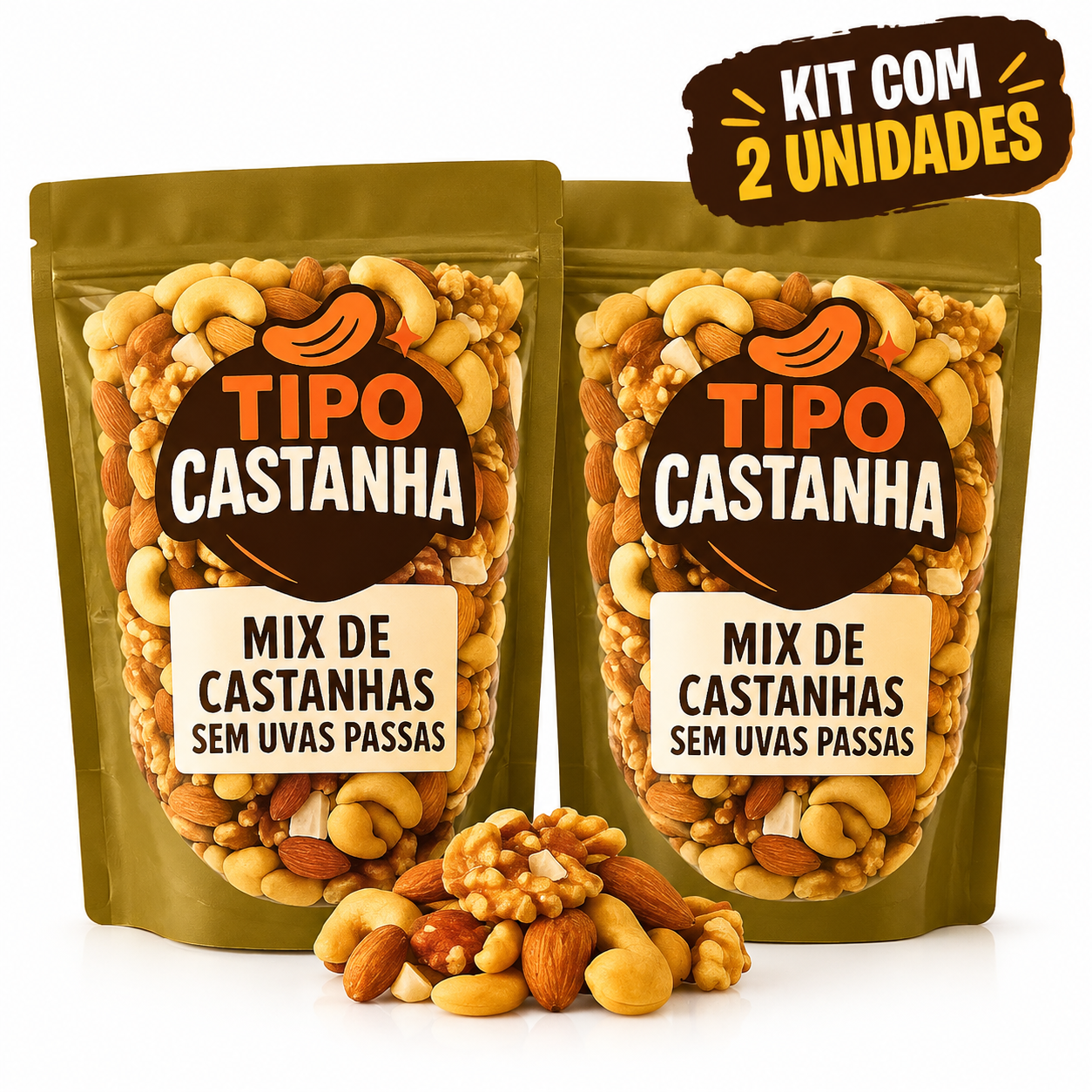 Mix de Castanhas Nobre — 2 Pacotes